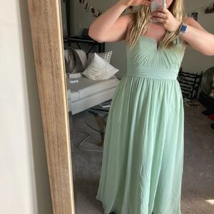 Dusty Sage Azazie Bridesmaid Dress